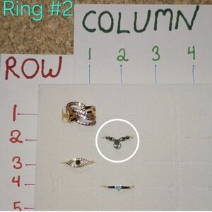 ⭐️Ring #2⭐️ 4.5 Size Rings. NWT. Silver colors, gold colors, faux diamonds.